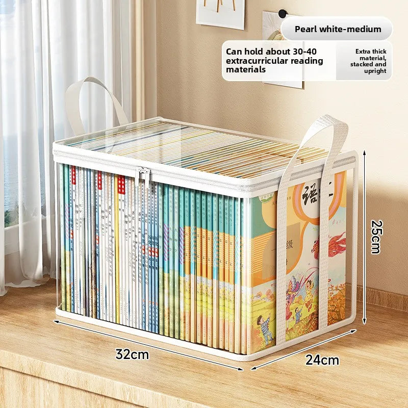 Foldable Transparent Book Storage Box